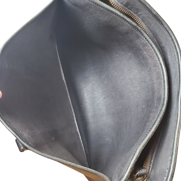 Vntg Coach Black Leather Briefcase. Made in USA. - Picture 7 of 16